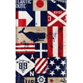 thumbnail image 4 of Serafina Home Summer Fun East Coast Sailing Yacht Club Patriotic Patchwork Vinyl Flannel Back Tablecloth (52" x 70" Oblong), Red, White, Blue, Tan, 4 of 5