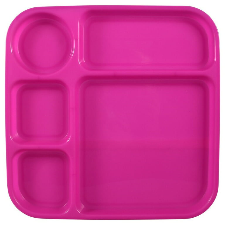 CGT 5-Section Lunch Tray Set Microwave Dishwasher Safe BPA Free Kids  Toddlers Breakfast Dinner Lunch School Snack Day Care Center Camp Birthday  Party