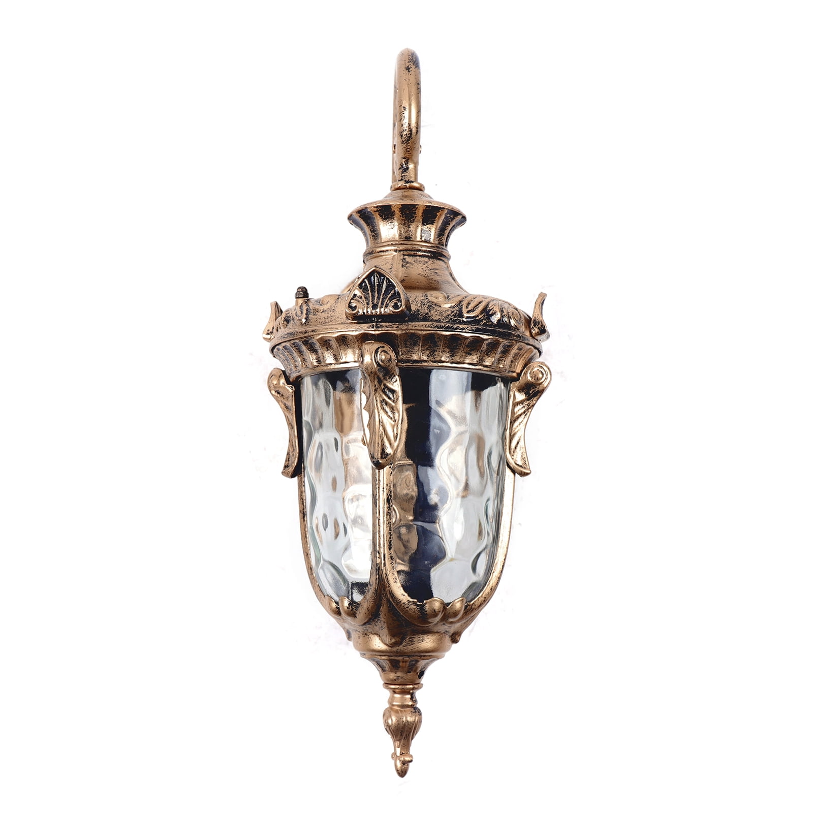 Outdoor Exterior Wall Lamp Glass Lantern Waterproof Sconce Porch Light Fixtures 110-220V 60W IP23 23*16*43cm for Living Rooms, Kitchens, Bedrooms