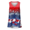 thumbnail image 4 of Women's 4Th of July Patriotic American Flag Print Tank Top, V Neck Sleeveless Casual Top, 4 of 5