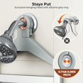 thumbnail image 3 of Aluminum Hanging Shower Caddy Over Head Adjustable Anti-Slip Bathroom Shees with Hooks Rustproof Shower Organizer Storage Rack Sier 3 Tier, 3 of 4