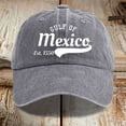 thumbnail image 3 of Womens Distressed Denim Washed Baseball Cap Gulf of Mexico Print Adjustable Casual Sun Hat for Her Grey One Size, 3 of 3