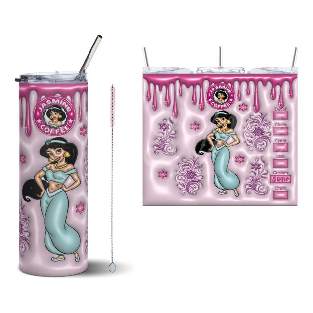 Termo Tumbler 20oz SVART Diseño Princesa Jasmine Tipo Inflado Md2