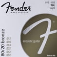 thumbnail image 1 of Cuerdas para guitarra acústica Fender 70L 80/20 Bronze Ball End, 1 of 1