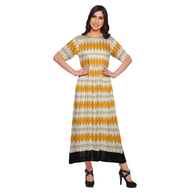 Moomaya Kurti Longue Imprimée Tenue d'Été Tunique Ligne A pour Femmes