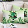 thumbnail image 2 of St. Patrick's Day Pillow Covers King, Lucky Shamrock Hat Ladybirds Daisy Ombre Green Soft Brushed Microfiber Breathable Throw Pillow Covers, Pillowcase with Zipper for Couch Sofa Bedroom 20"x36", 2 of 9
