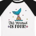 thumbnail image 4 of Inktastic 4th Birthday Mermaid Tail Girls Girls Toddler T-Shirt, 4 of 5