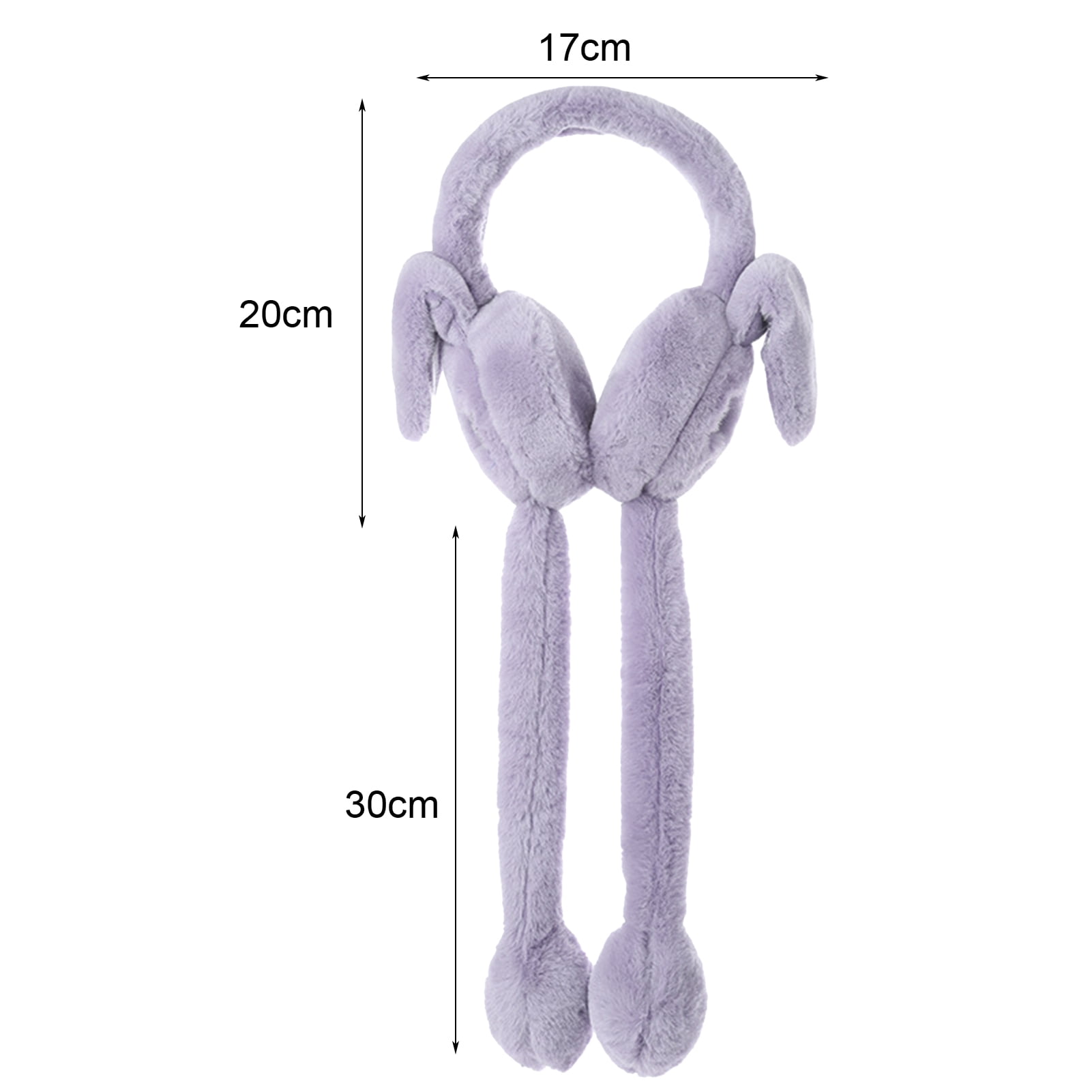 Visland Jumping Earmuffs Fine Plush Cold-resistant Rabbit Design