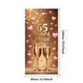 thumbnail image 3 of LUUFILx 65th Anniversary Celebration Backdrop Party Decoration Champagne Glasses Heart Background Banner for Romantic Event Ideal Photo Booth Decors, 3 of 8