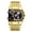 Gold Blue, variant on Men's Analog Sports Watch with Multi Time Zone Display and 3 Quartz Movements – Ideal for Active Lifestyles