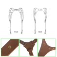 thumbnail image 3 of Camera Strap Leather Double Shoulder Leather Harness Strap Photography Gear for DSLR/SLR Camera (Br, 3 of 5