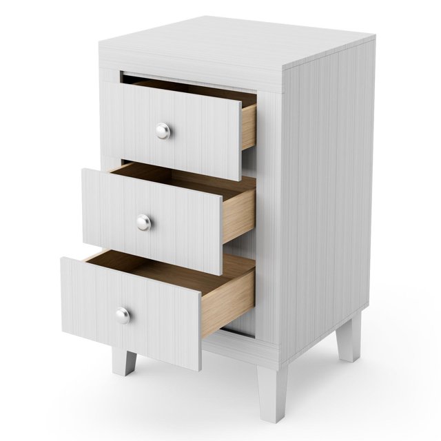 Giantex Table d'Appoint en Bois, Table de Chevet Accent pour Petit Espace, Blanc