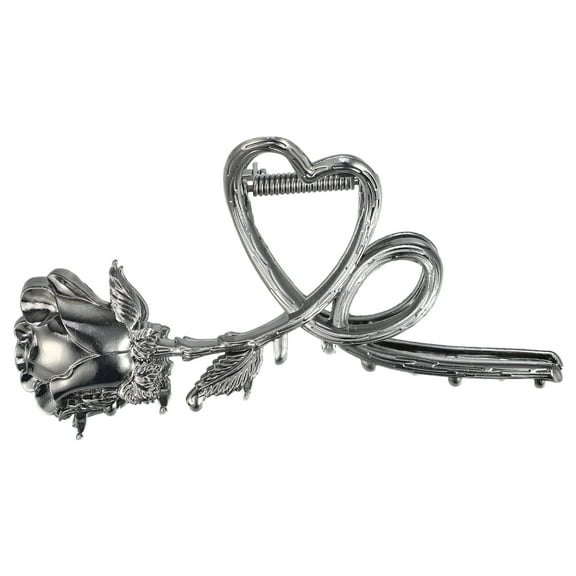 1pc Metal Hair Claws Hair Clips Hair Barrettes for Women Titanium Tone 4.69''x2.44''x1.02''