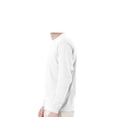 thumbnail image 3 of Hanes Essential Long Sleeve T-Shirt, Men's Crewneck Classic Fit Tee, White, XL, 3 of 6