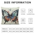 thumbnail image 6 of Nawypu  Throw Pillow Covers Home Decor Set of 2 Colorful Butterfly Summer Vintage Floral Pillow Cases Decorative Outdoor Cushion Couch Sofa Pillowcases, 6 of 6