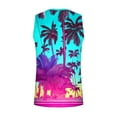 thumbnail image 4 of Penkiiy Sunset Print Beach Tank Tops Men Summer Casual Sleeveless T-Shirt Round Neck Sports Tee Racerback Workout Tanks S Sky Blue, 4 of 4