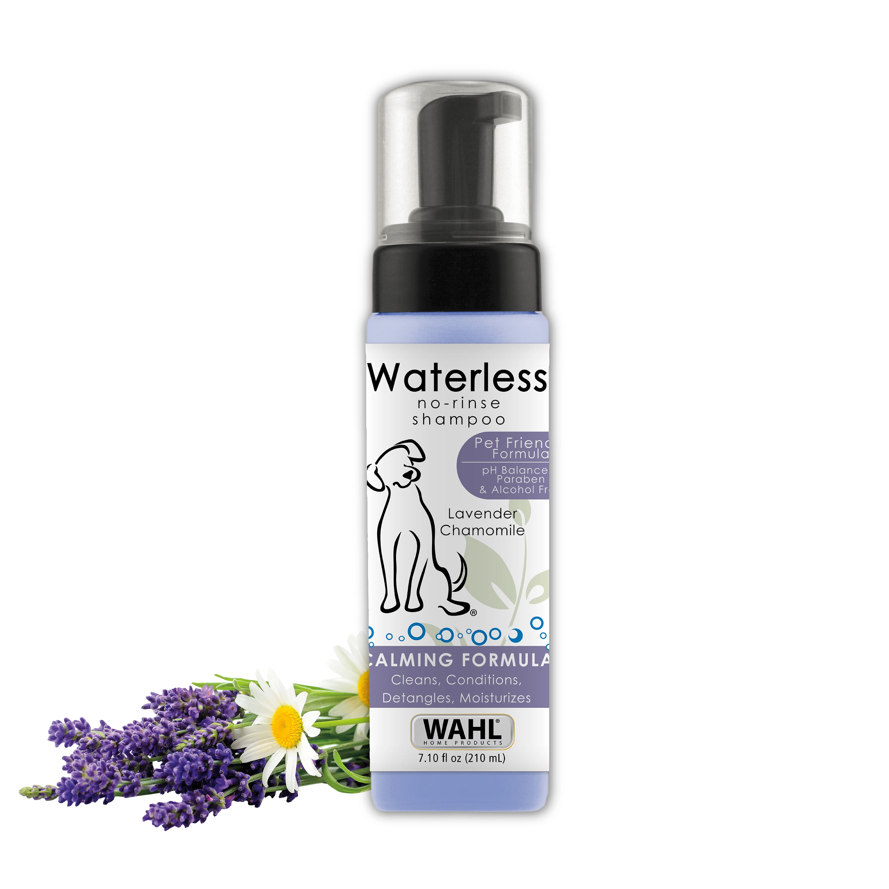 (4 pack) Wahl Waterless No Rinse Dog Shampoo Lavender Chamomile, 7.1-oz 820014