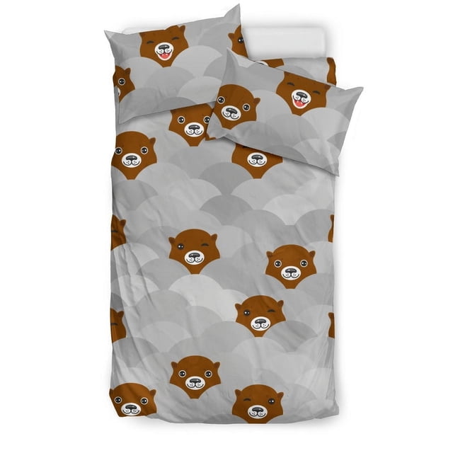 Juego de cama con estampado de nutria