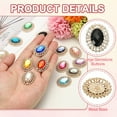 thumbnail image 3 of Uxcell 4Pcs Rhinestone Buttons, Large Gemstone Sew on Rhinestone Buttons for Clothing, Black, 3 of 6
