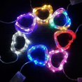 thumbnail image 4 of Paquete de 10 luces LED de hadas a pilas, luces de cadena con diseño de luciérnaga y luna estrellada, ideales para bodas, fiestas, dormitorios, patios y Navidad., 4 of 4