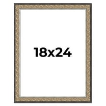 18x24 Frame Silver Real Wood Picture Frame Width 1.75 Inches | Interior Frame Depth 0.5 Inches |