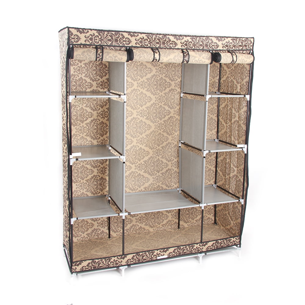 Ktaxon Portable Wardrobe Home Clothes Rack Shelves Closet Storage Organizer 65 Steel