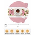 thumbnail image 6 of 13 Inch Round Placemats Set of 6, Pink Poinsettia Christmas Non Slip Heat Insulation PP Table Mats, Xmas Botanical Winter Floral Washable Place Mats for Kitchen Dining Party Table Decor, 6 of 7