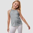 thumbnail image 2 of Sopiago Girls Tank Top Solid Sleeveless Undershirts for Toddler Girls Cami Crew Neck Undershirts Soft Dance Tank Tops Grey,6-7 Years, 2 of 5