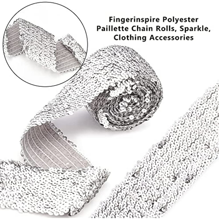 Wholesale Fingerinspire Polyester Paillette Chain Rolls 