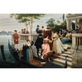 thumbnail image 2 of Eugen von Blaas 14x11 Gold Ornate Wood Frame and Double Matted Museum Art Print Titled - Arriving for the Ball, Murano (1870), 2 of 4