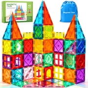 Magnetic Tiles for Kids,Educational Magnetic Building Blocks for Boys Girls, STEM Preschool Kidergarten Learning Toys