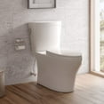 thumbnail image 3 of TOTO® Aquia IV® Arc Two-Piece Elongated Dual Flush 1.28 and 0.9 GPF Universal Height Toilet with CEFIONTECT®, WASHLET®+ Ready, Cotton White - MS448124CEMFGN#01, 3 of 13