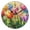 Black, variant on YAZAOO Decorative Wall Clock Size:25cm Blossom & Berry Mosaic Design Pattern Clock