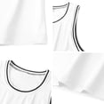 thumbnail image 5 of Boyscolos Mens Slim Fit Tank Tops Basketball Sleeveless Round Neck Athletic Workout Gym Vest Top Fashion Hip Hop Tee White 2XL, 5 of 6