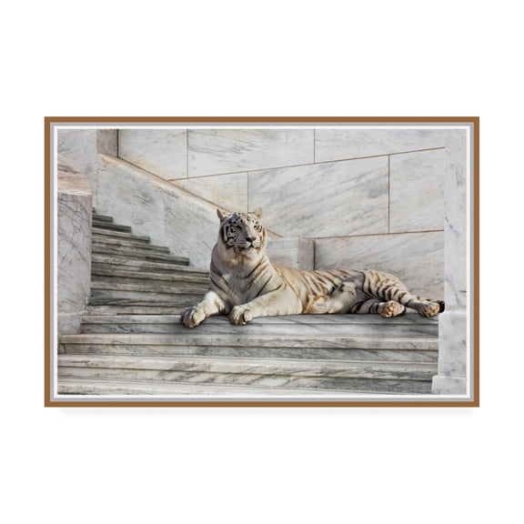 Trademark Fine Art 'Tiger On Steps' Canvas Art by Monte Nagler