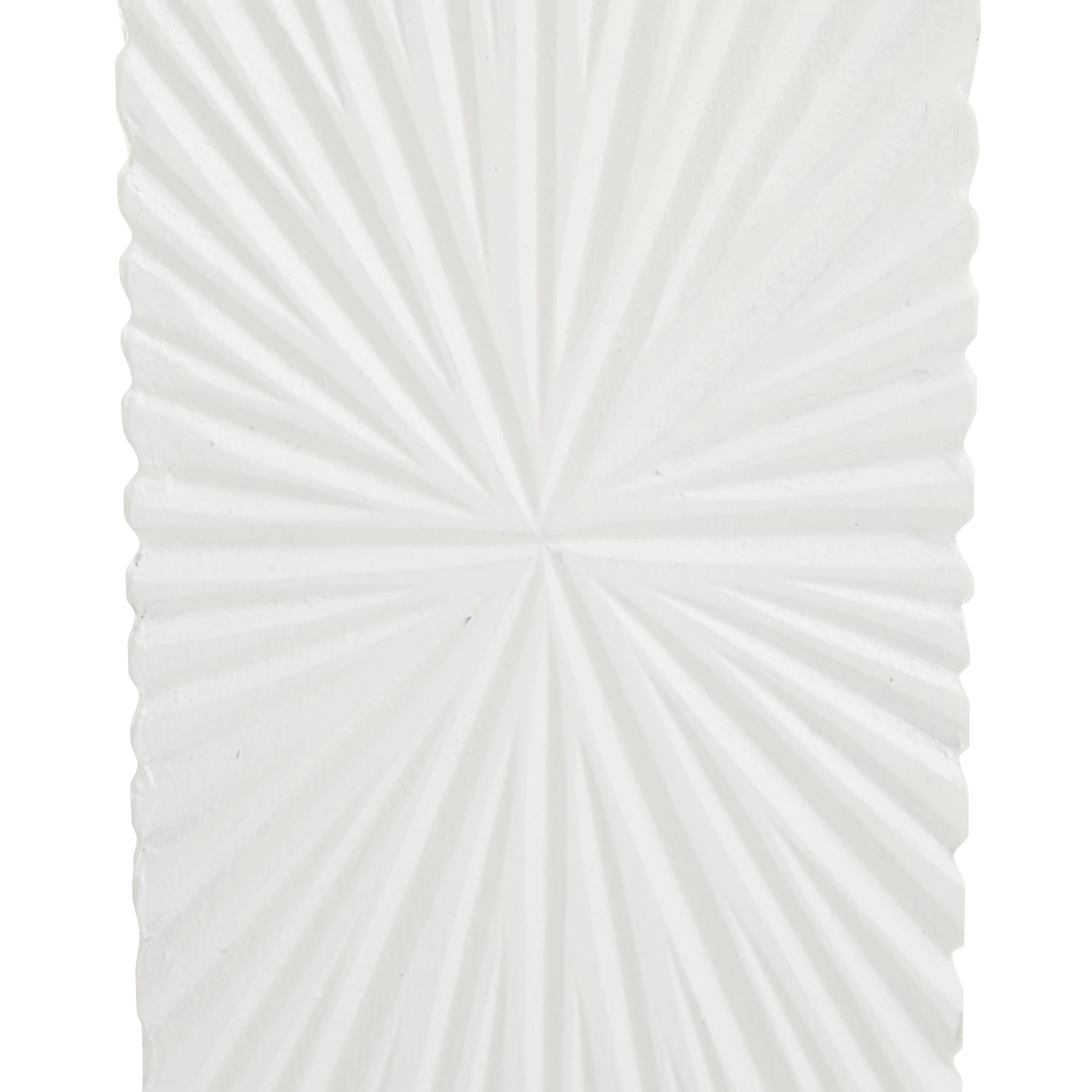 CosmoLiving by Cosmopolitan 3 Candle White Wood Geometric Carved Pillar Candle Holder, Set of 3