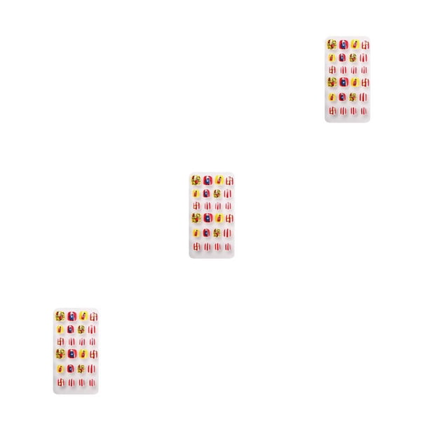 Tiras de Uñas de Calle Qarigey 1 Juego de Colores para Niños Estilo de Dibujos Animados