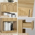 thumbnail image 6 of YOCWO Oak Nightstand Set of 2 with Drawer for Bedroom, Wood Bedside Table with Arched Fluted, 6 of 8