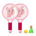 thumbnail image 4 of Raqueta Pink Piglet para niños y niñas de 3 a 7 años: juego de bádminton ligero y divertido para niños en interiores y exteriores, 4 of 8