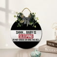 thumbnail image 2 of Eveokoki 12" Shh. Baby is Sleeping Do Not Disturb Round Wooden Door Hanger,Nursery,Front Door,Door Knob Decor,Living Room Sign, Wall Decor, Hanging Wood Sign, Bedroom Decor, 2 of 5