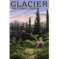 thumbnail image 1 of Glacier National Park, Montana, Moose and Calf (12x18 Wall Art Poster, Room Decor), 1 of 3
