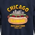 thumbnail image 3 of Instant Message - Chicago Hot Dog Skyline  - Toddler & Youth Crewneck Fleece Sweatshirt, 3 of 6