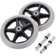 thumbnail image 1 of 2 Pcs Roues de Remplacement pour Fauteuil Roulant de 6 Pouces Roues en Caoutchouc Roues avant Rouleau Déambulateur Antidérapant Roulettes de Remplacement Roulettes Roues Universel Remplacement de Fauteuil Roulant, 1 of 5