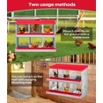 thumbnail image 2 of Wall Mounted Chicken Nesting Box - 6 Compartment Metal Laying Box, Roll Away, Easy Egg Collection, Durable, Orange Red, No Legs, 2 of 7