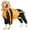 Orange, variant on Dog Raincoat, Lightweight Rain Jacket, Adjustable 4-Legs Pet Poncho with Hood, Snow-Proof Dog Vest Rainwear, Rain Clothes Apparel with Leash Hole