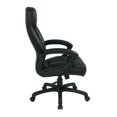 thumbnail image 3 of OS Home and Office Model Executive High Back Black Bonded Leather Chair with Locking Tilt Control and Match Stitching, 3 of 5