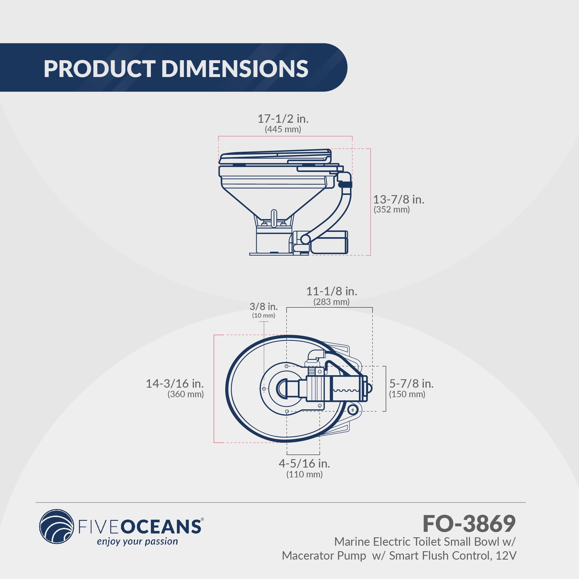 TMC Replacement Marine Electric Toilet Smart Flush Control Panel