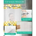 thumbnail image 4 of No Hook Shower Curtain with Snap-in Liner, Black White Bow Waterproof Fabric Bathroom Curtains, Spring Sunflower Plaid Watercolor Bath Curtains & Mesh Top Window Stand Up Stall 36"x72", 4 of 6
