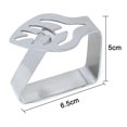 thumbnail image 4 of 4Pcs Stainless Steel Table Cloth Clips Thickened Strong Tablecloth Clip Clamp Table Cover Holders for Garden Outdoor Indoor Picnic Party Silver Leaf, 4 of 9