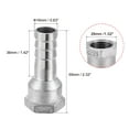 thumbnail image 2 of Uxcell 16mm Barb x 1/2PT Female Barb Hose Fitting Stainless Steel with Hose Clamp, 2 of 6